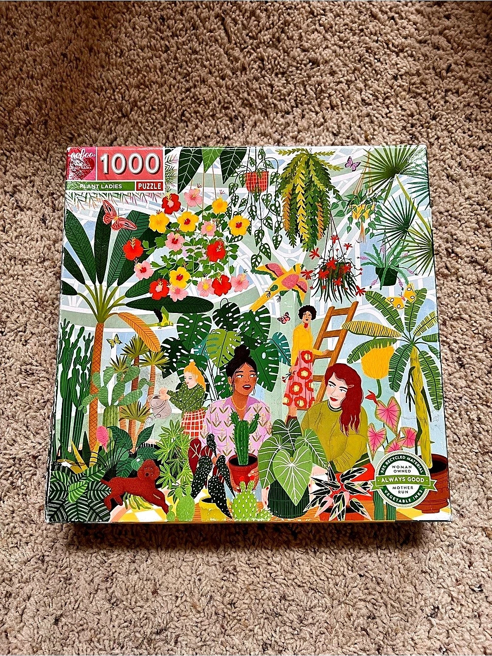 eeBoo Plant Ladies 1000 Piece Jigsaw Puzzle Botanical Puzzle